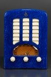 Great Marbleized Emerson BT-245 Catalin ’Tombstone’ Radio - Lapis Lazuli Blue